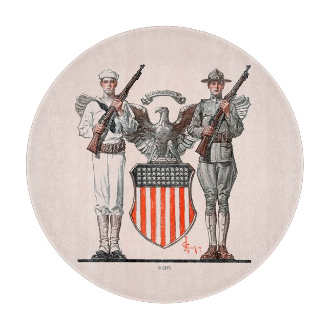 Soldaten, sjömannen och U.S. skyddar (Framsidan)