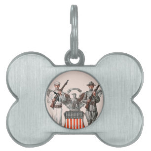 Soldaten, sjömannen och U.S. skyddar Namnbricka Husdjur