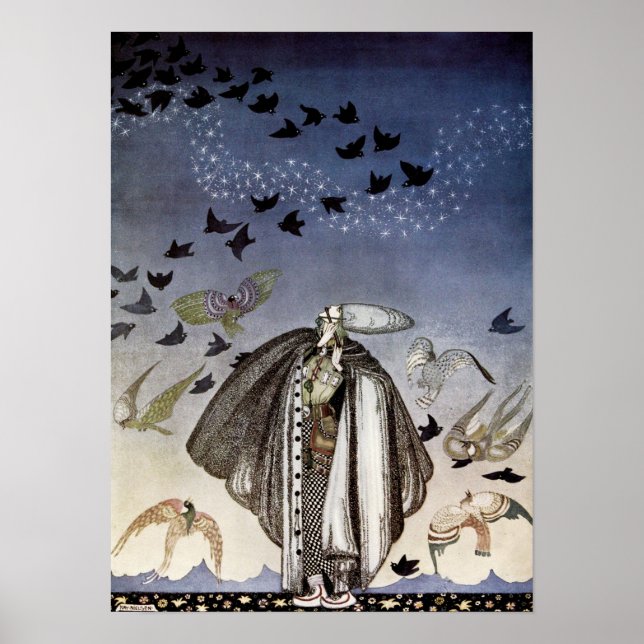 Soldaten Whistled och en Flock av fåglar kom Poster (Framsidan)