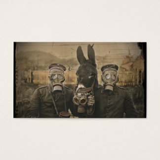 Soldater Donkey och Gas Masks Visitkort