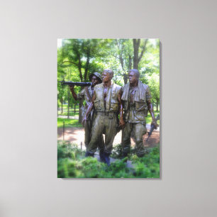 Soldater för Vietnam veteranminnesmärke Canvastryck