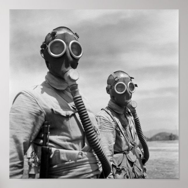 Soldater från Kina med gasmaskor - 1944 Poster (Framsidan)