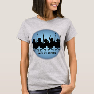 Soldater hedrar T-shirts Krig Peace Lest Vi glömme