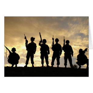 Soldater i 101:a Airborne Division Hälsningskort