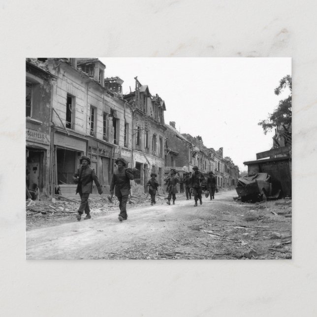 Soldater i Caen Vykort (Framsida)