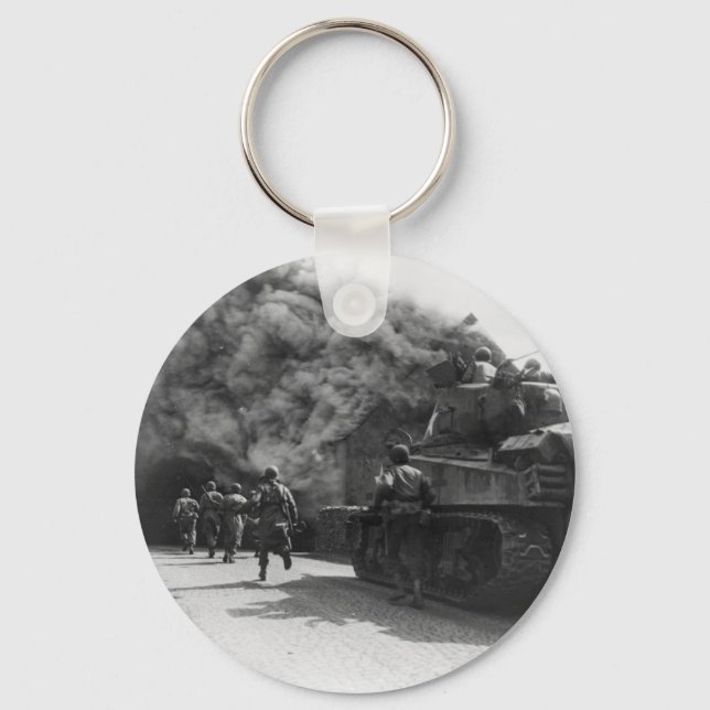 Soldater i det 55:e beväpnade infanteriet II-Värld Nyckelring (Framsida)