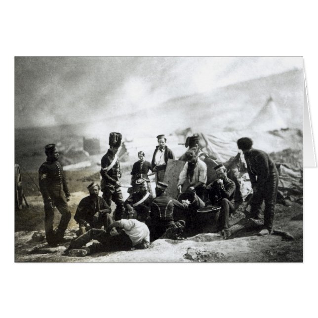 Soldater i Krim, 1855 Hälsningskort (Framsidan Horizontal)