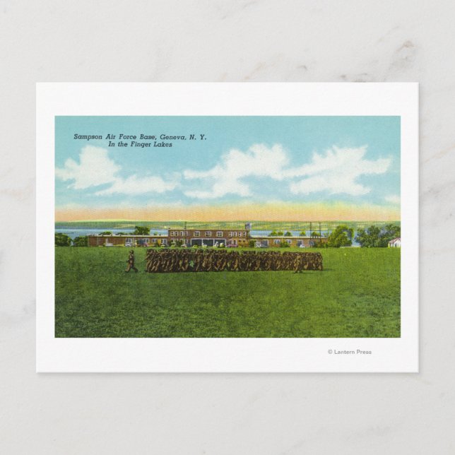 Soldater Marching in Forformation Vykort (Framsida)