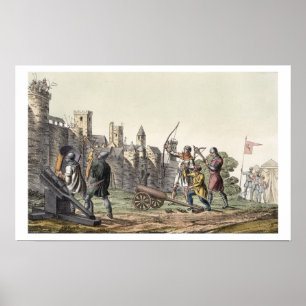 Soldater och artilleri under 1500-talet, plåt poster