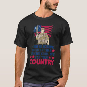 Soldater och den amerikanska Flagga T Shirt