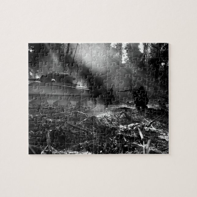 Soldater på Bougainville (Solomon Island) 1944 Pussel (Horisontell)