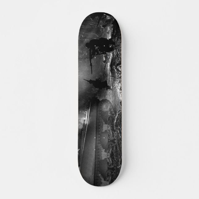 Soldater på Bougainville (Solomon Island) 1944 Skateboard Bräda 20 Cm (Framsida)