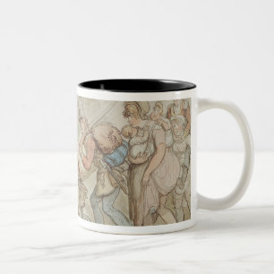 Soldater på en mars, 1805 (skriva & bläck och Två-Tonad mugg
