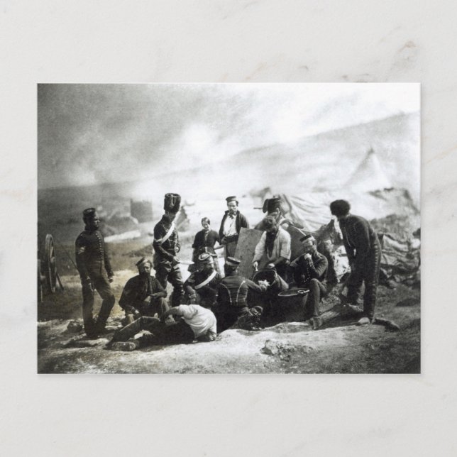 Soldater på Krim, cirka 1855 Vykort (Framsida)