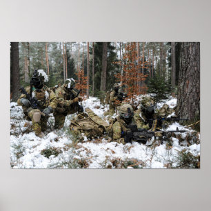 Soldater söker efter hot poster