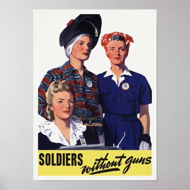 Soldater utan vapen - Women Krig Workers - WW2 Poster (Framsidan)