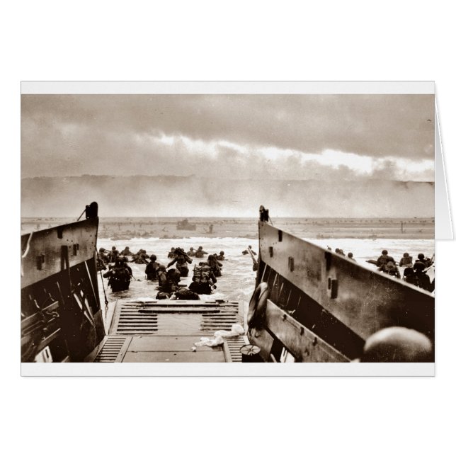 Soldater Wading Ashore Hälsningskort (Framsidan Horizontal)