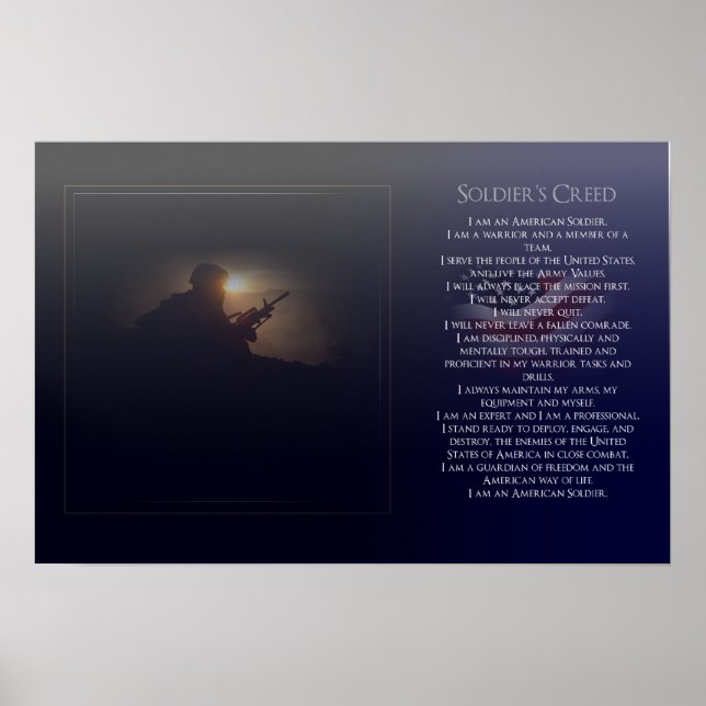 Soldaters Creed Poster (Framsidan)