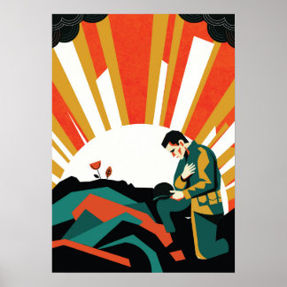 Soldatillustrationsaffisch Poster