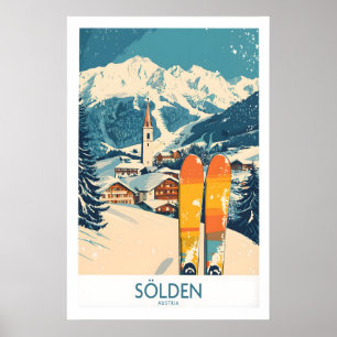 Sölden skidaffisch Österrike 1 Poster