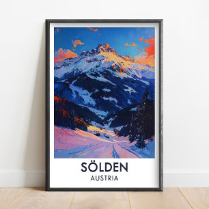Sölden skidtryck - Sölden Österrike - Solden skido Poster