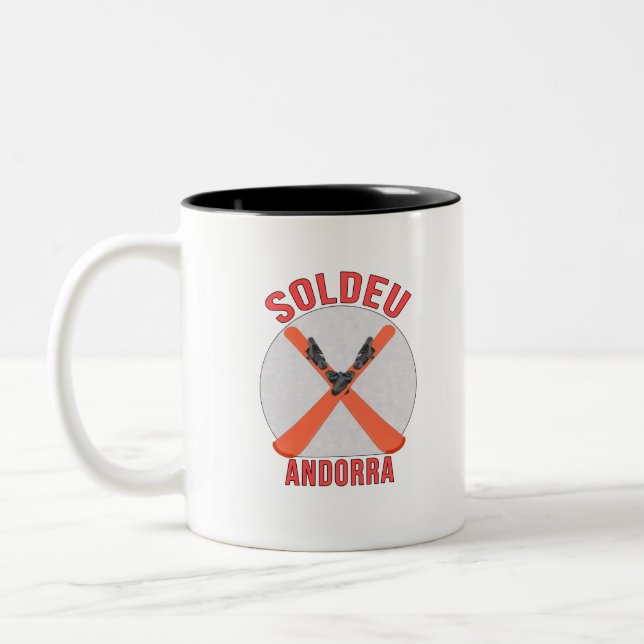 Soldeu, Andorra Två-Tonad Mugg (Vänster)