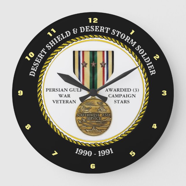 SOLDIER 3 STARS/DESERT SHIELD & STORM STOR KLOCKA (Framsida)