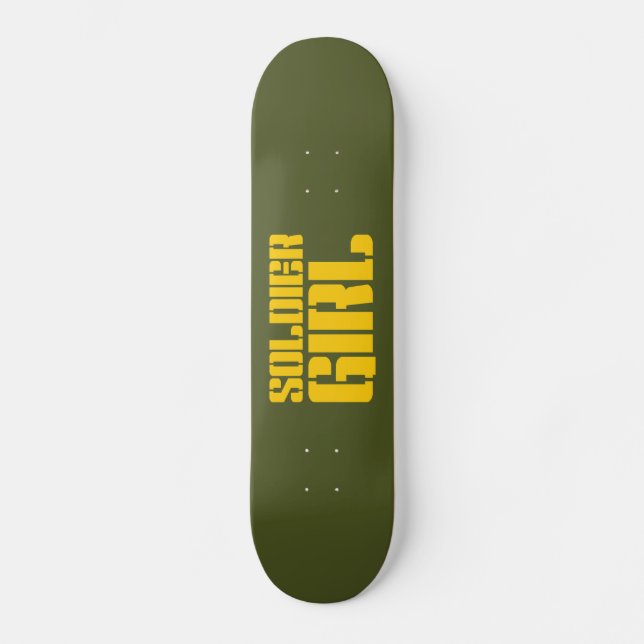 SOLDIER GIRL MINI SKATEBOARD BRÄDA 18,5 CM (Framsida)