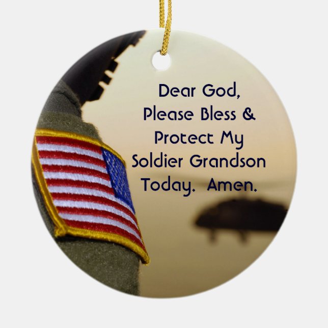 Soldier Grandson Prayer Ornament (Framsidan)
