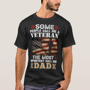 Soldier Honor Duty America People kallar mig Veter T Shirt