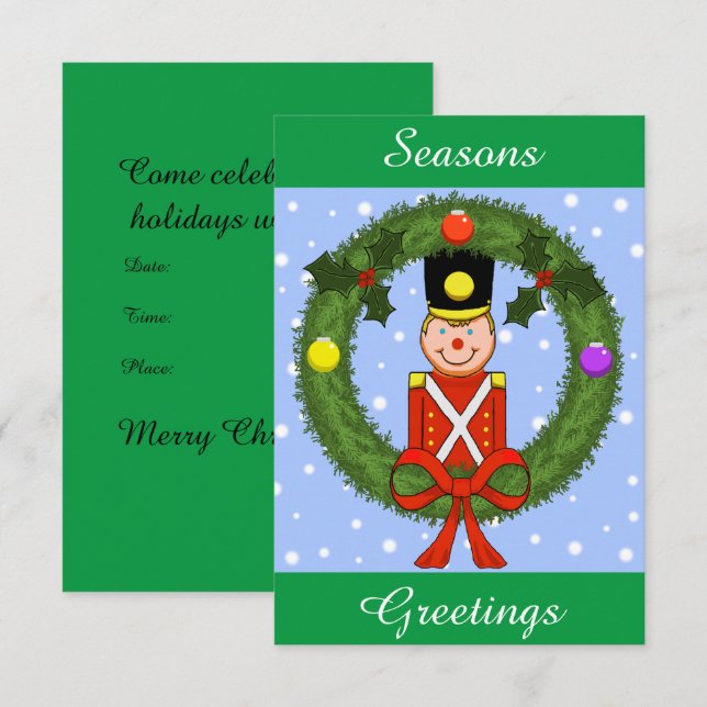 Soldier Julfest Inbjudan (Anpassade) (Fram/baksida)