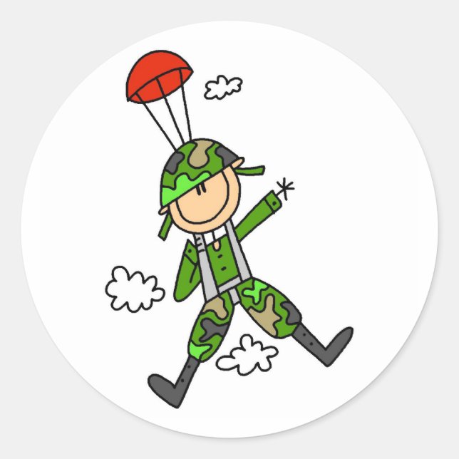 Soldier Jumper Runt Klistermärke (Framsida)