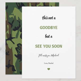 Soldier Milio Camo Farewell miss Adjö  Kort