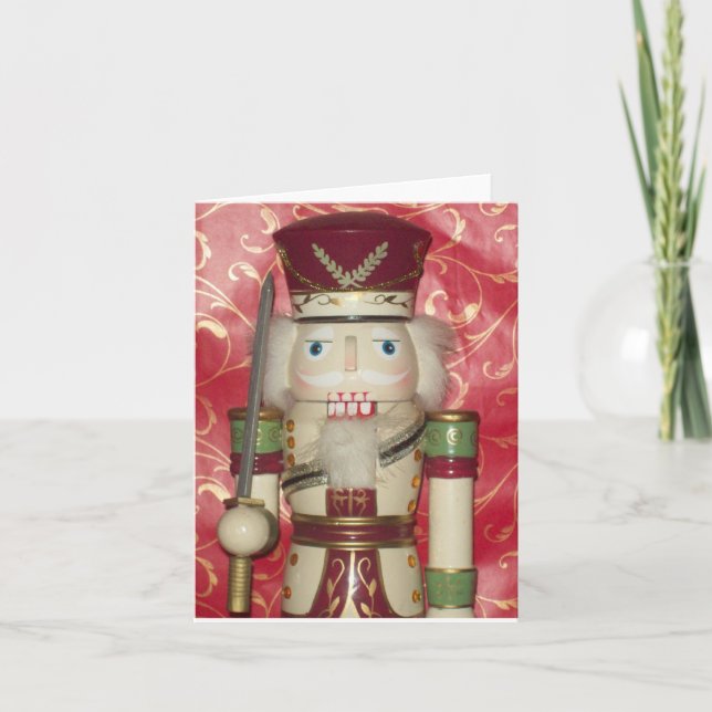 Soldier Nutcracker Photo Folded Note Card Anteckningskort (Framsida)