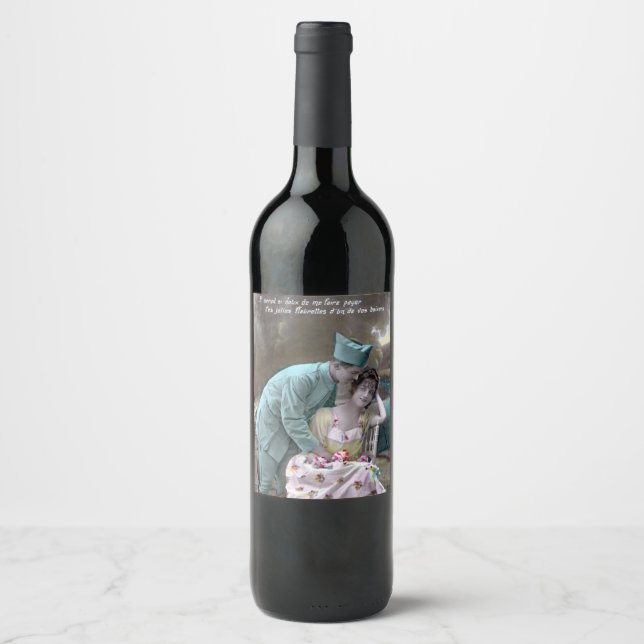 Soldier och Älskare Vinflaska Etikett (Framsida)