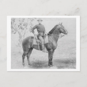 Soldier på hans häst i South Dakota Photograph Vykort