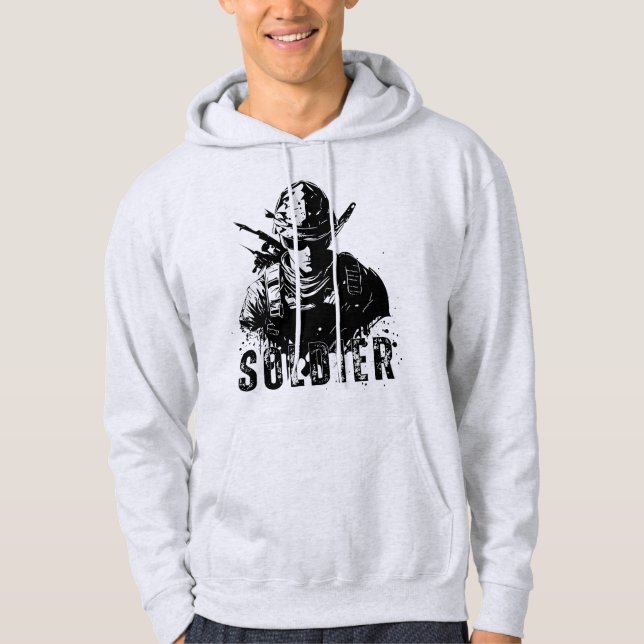 Soldier Print Hoodie (Framsida)