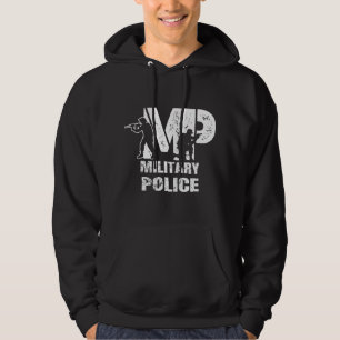 Soldier Retrött Veteran MP Militärpolis Policem Hoodie