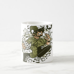 Soldier Running Kaffemugg
