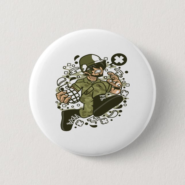 Soldier Running Knapp (Framsida)