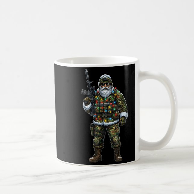 Soldier Santa Camouflage Christmas Military Hunter Kaffemugg (Höger)