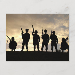 Soldier Silhouettes Vykort