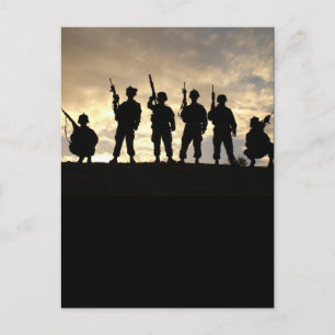 Soldier Silhouettes vykort