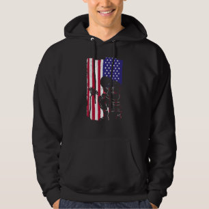 Soldier Solros Kneeling Distress Flagga Wom Hoodie