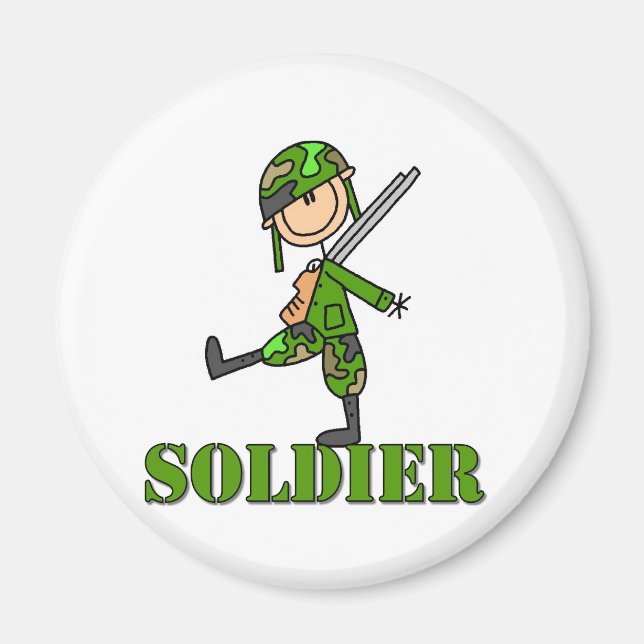 Soldier Stick figur Magnet (Framsidan)