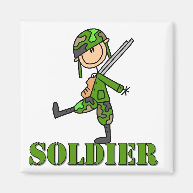 Soldier Stick figur Magnet (Framsidan)