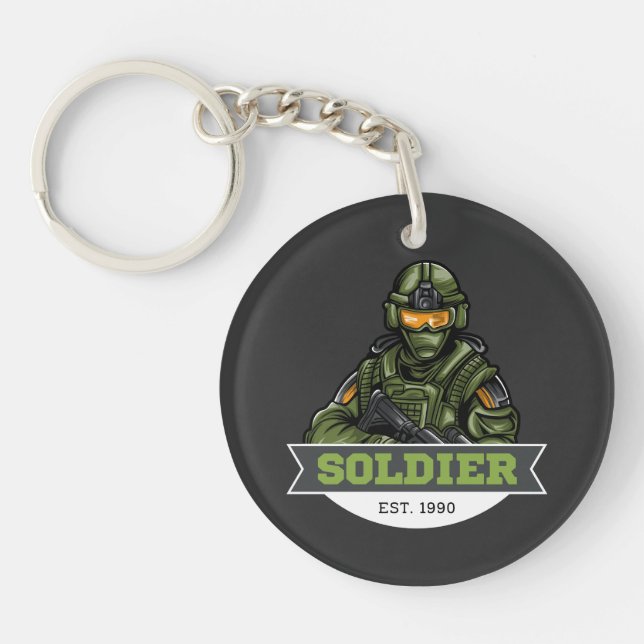Soldier taktisk logotyp – Militär emblemdesign (Framsidan)