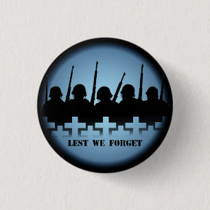 Soldier Tribute Buttons Lest Vi glömmer Krig Butto Knapp