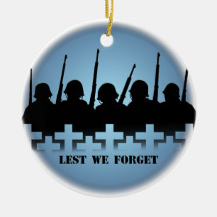Soldier Tribute Keepsaki Lest we Glömde Ornament
