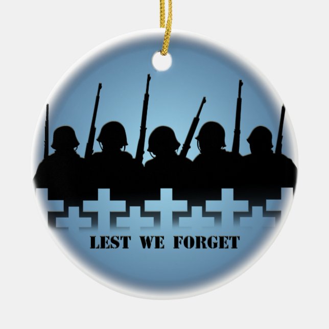 Soldier Tribute Keepsaki Lest we Glömde Ornament (Framsidan)